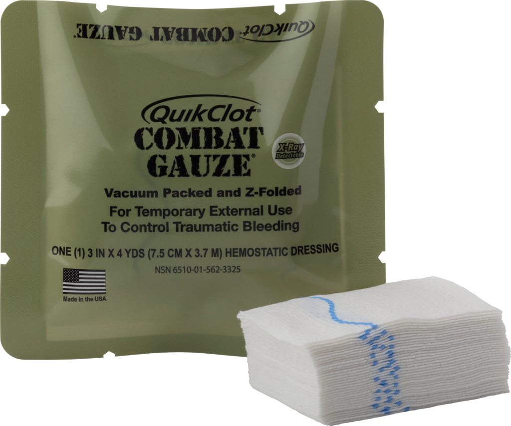 QuikClot Combat Gauze.
