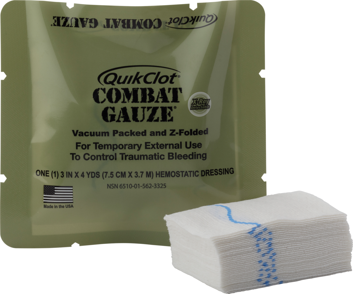 Quikclot Combat Gauze.