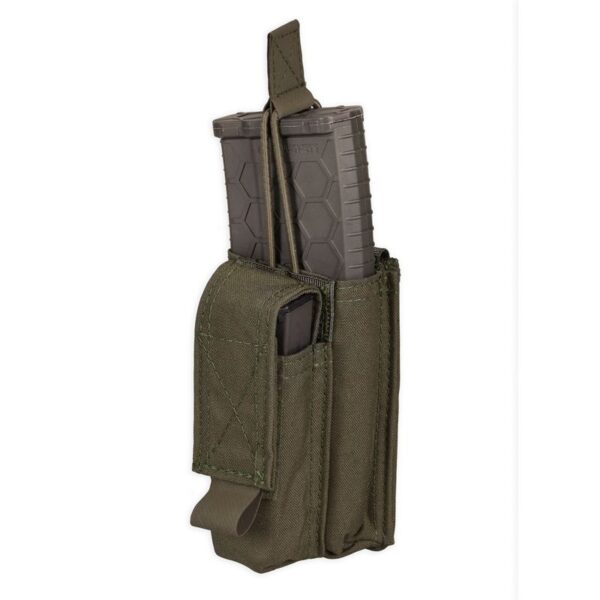 Chase Tactical Single Kangaroo Mag Pouch For 5.56 Mm + Pistol Green