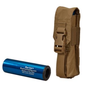 Flashlight / Suppressor Pouch Molle Large Coyote Blue Can Training Suppressor