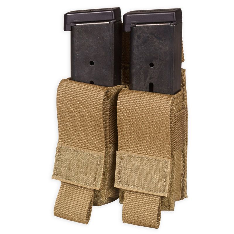 Double Pistol Magazine Pouch - PALS Compatible Tactical Mag Holder