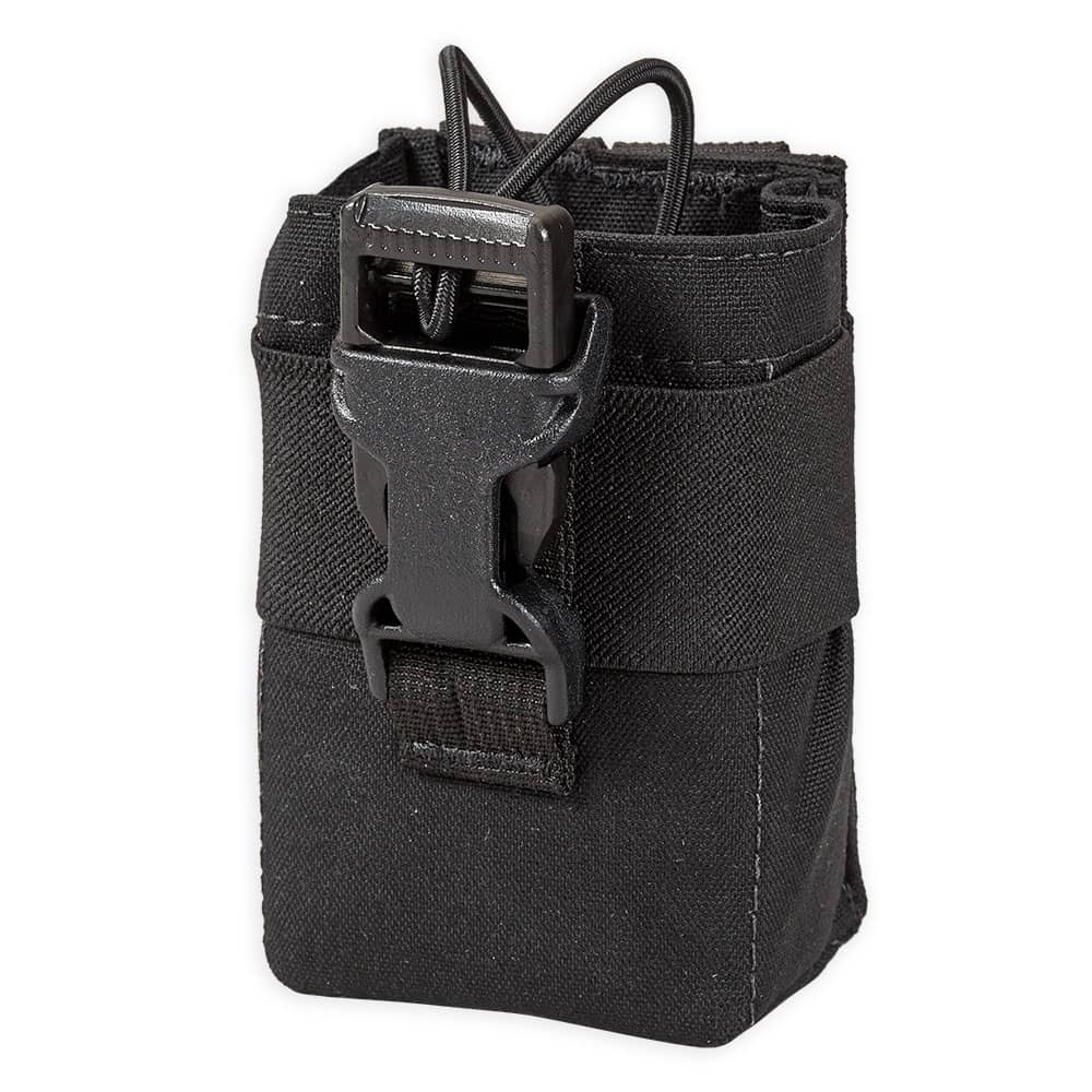 Chase Tactical Adjustable Radio Pouch Black One Size NSN None CT-30RP01-BK