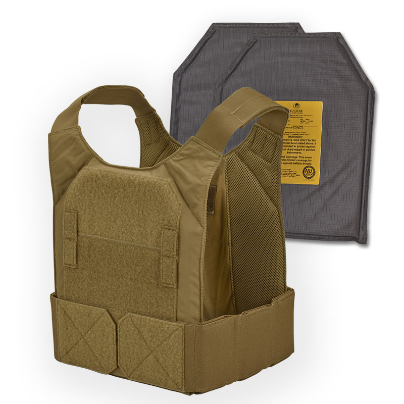 Tactical Low Vis LV-119 Plate Carrier Slick Lightweight Body Armor