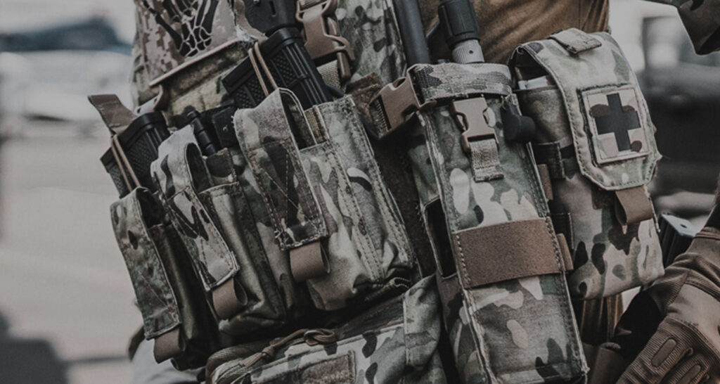 KRYDEX Tactical Double Pistol Open Top Mag Pouch – MOLLE Compatible, MC Camo (Y-GMP-K89424-MC)