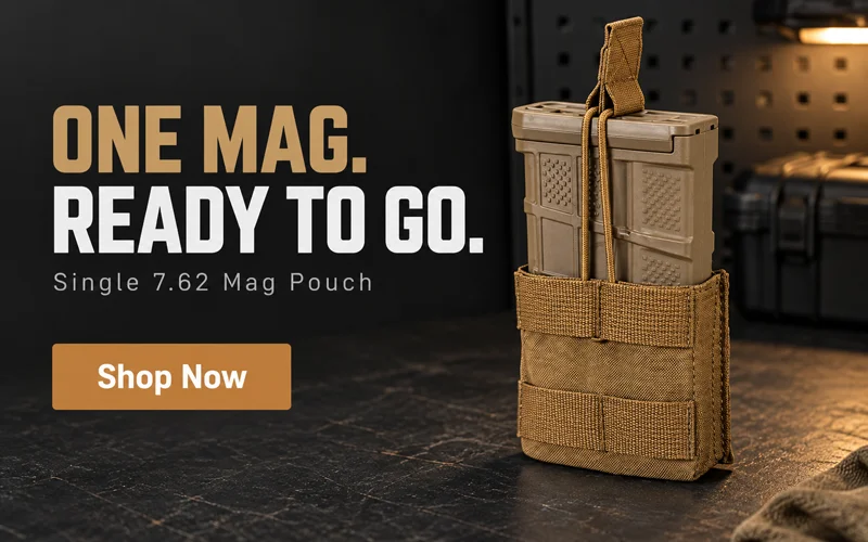 Single 7.62 Mag Pouch | Chase Tactical | Tactical Gear Single 7.62 Mag Pouch
