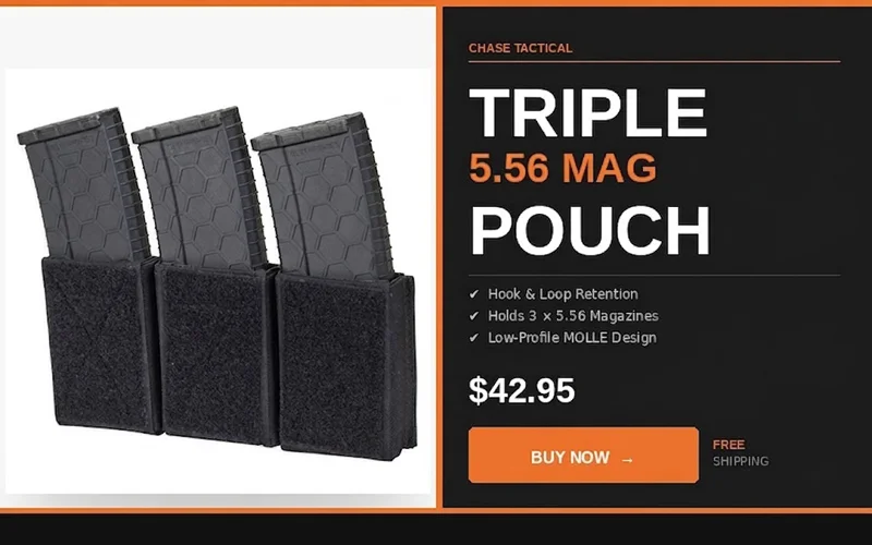 Triple Mag pouch | Chase Tactical | Tactical Gear Triple Mag Pouch