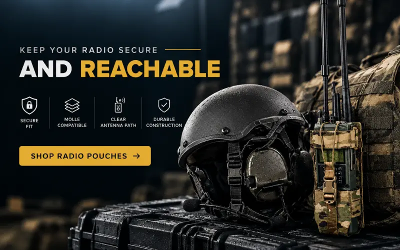 Tactical radio pouch and headset | Chase Tactical | Tactical Gear Tactical Radio Pouch And Headset