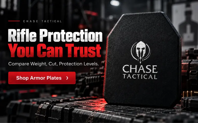 Chase Tactical Rifle-Rated Body Armor Plate With Rifle Protection 